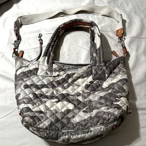 MZ Wallace Sutton Delux Medium top handle Grey Camo
